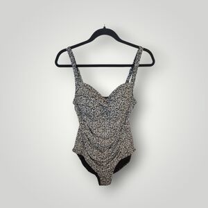 NIP TUCK SWIM nautical foil joanne one piece swimsuit size US 10 Womens Swim